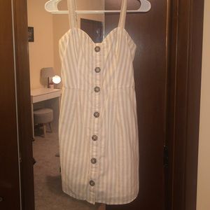 Abercrombie & Fitch Striped Button Sundress